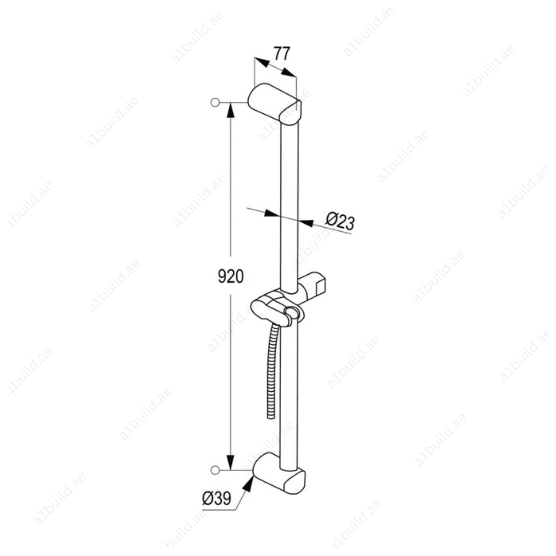 ZENTAWallRail_AdjustableSlider_Metal-EffectShowerHose_3