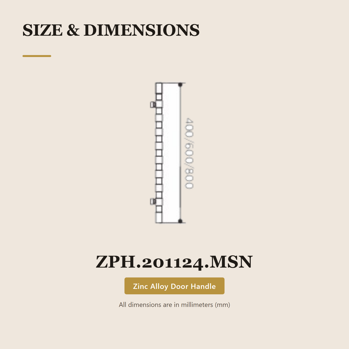 ZPH.201124 – Premium Zinc Alloy Door Pull Handle