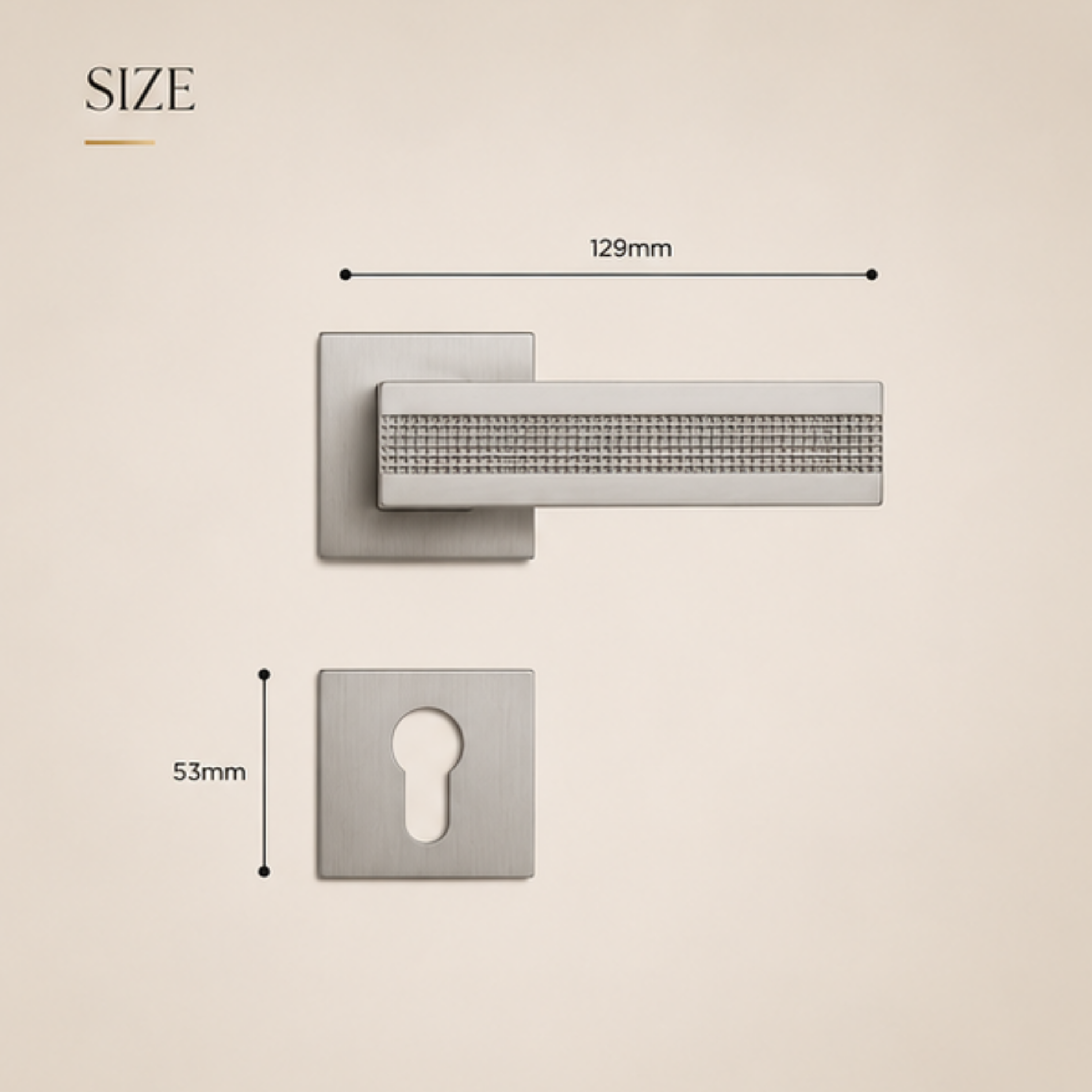 ZR200751 luxury zinc alloy door handle with COF Coffee, Black & Satin Nickel PVD finishes. Durable 129x53mm designer hardware for modern interiors.