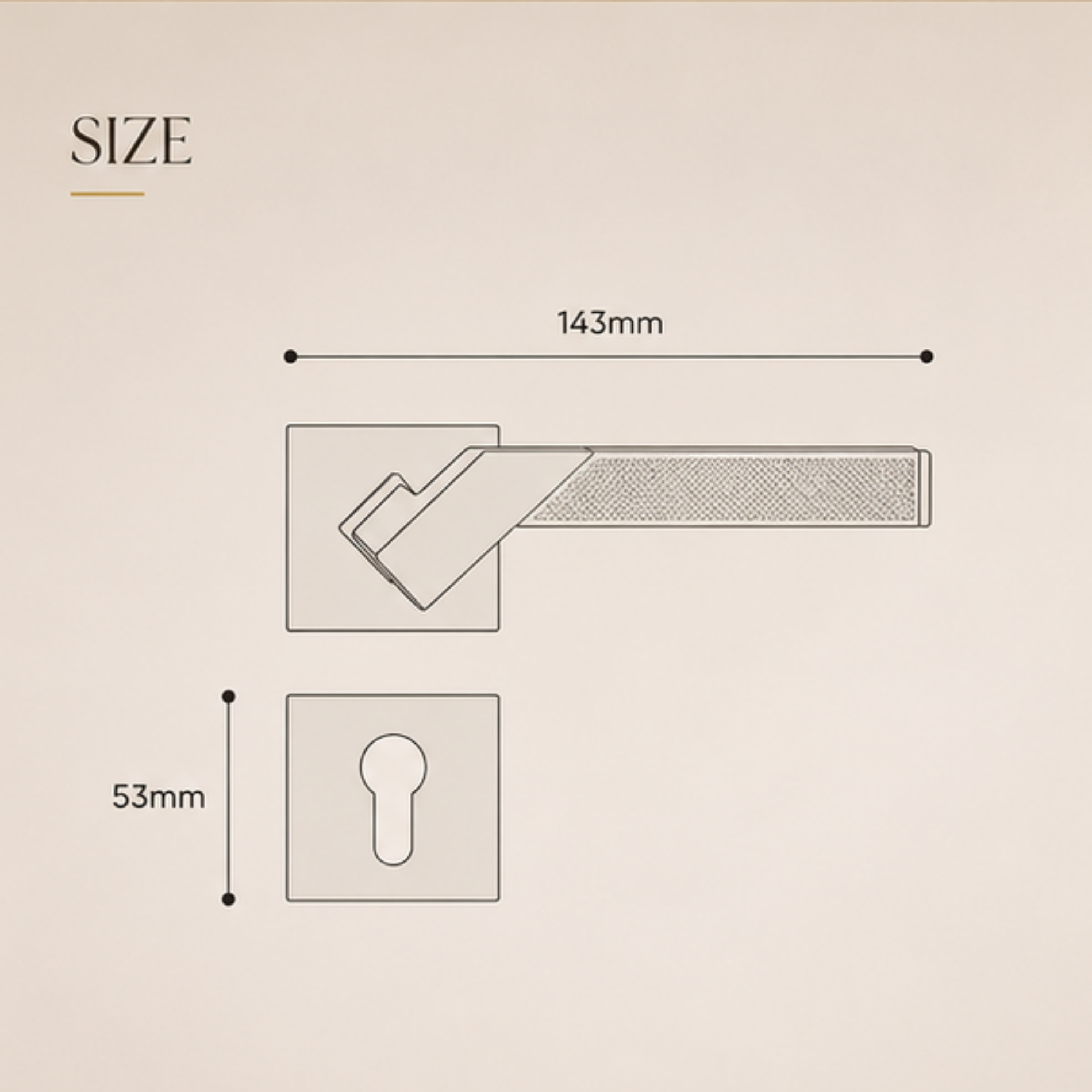 ZR210146 luxury zinc alloy door handle in Black Satin Nickel, Matt Satin Nickel and Satin Brass finishes for elegant modern interiors.