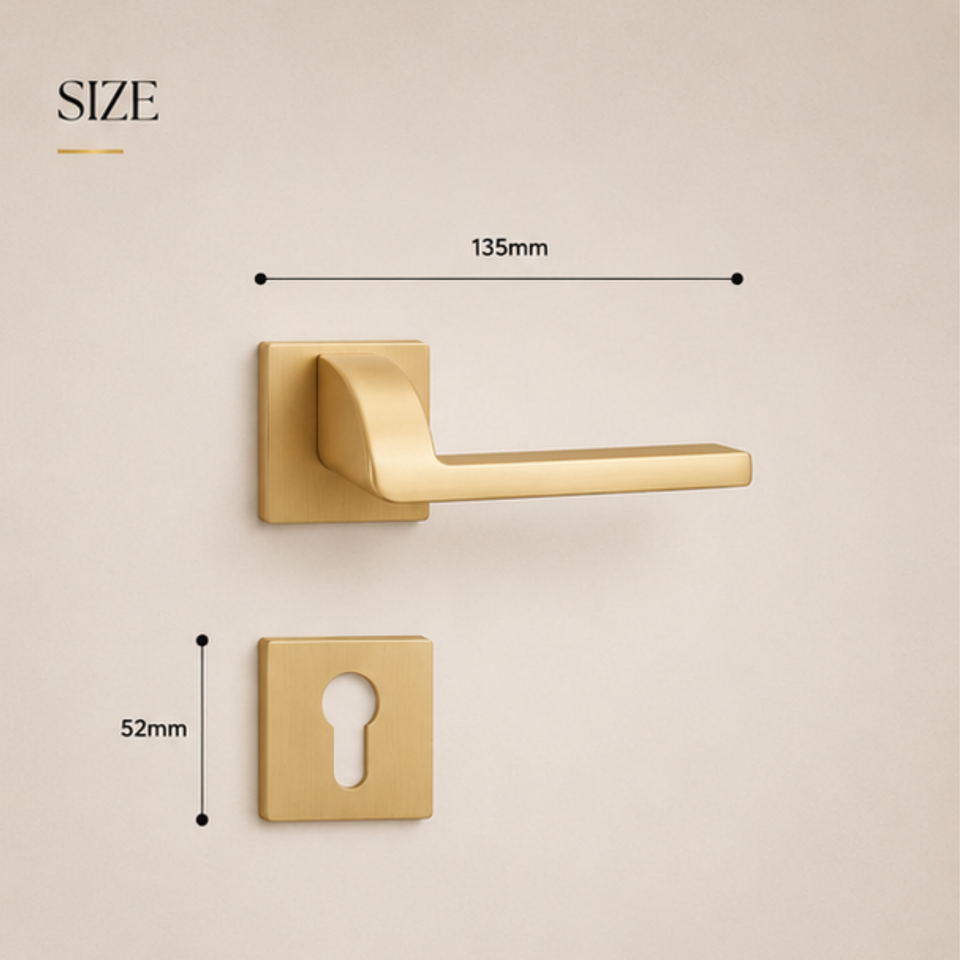 ZR220538 luxury zinc alloy door handle in Black, Satin Nickel & Satin Brass finishes. Durable 135x52mm modern designer hardware for interiors.