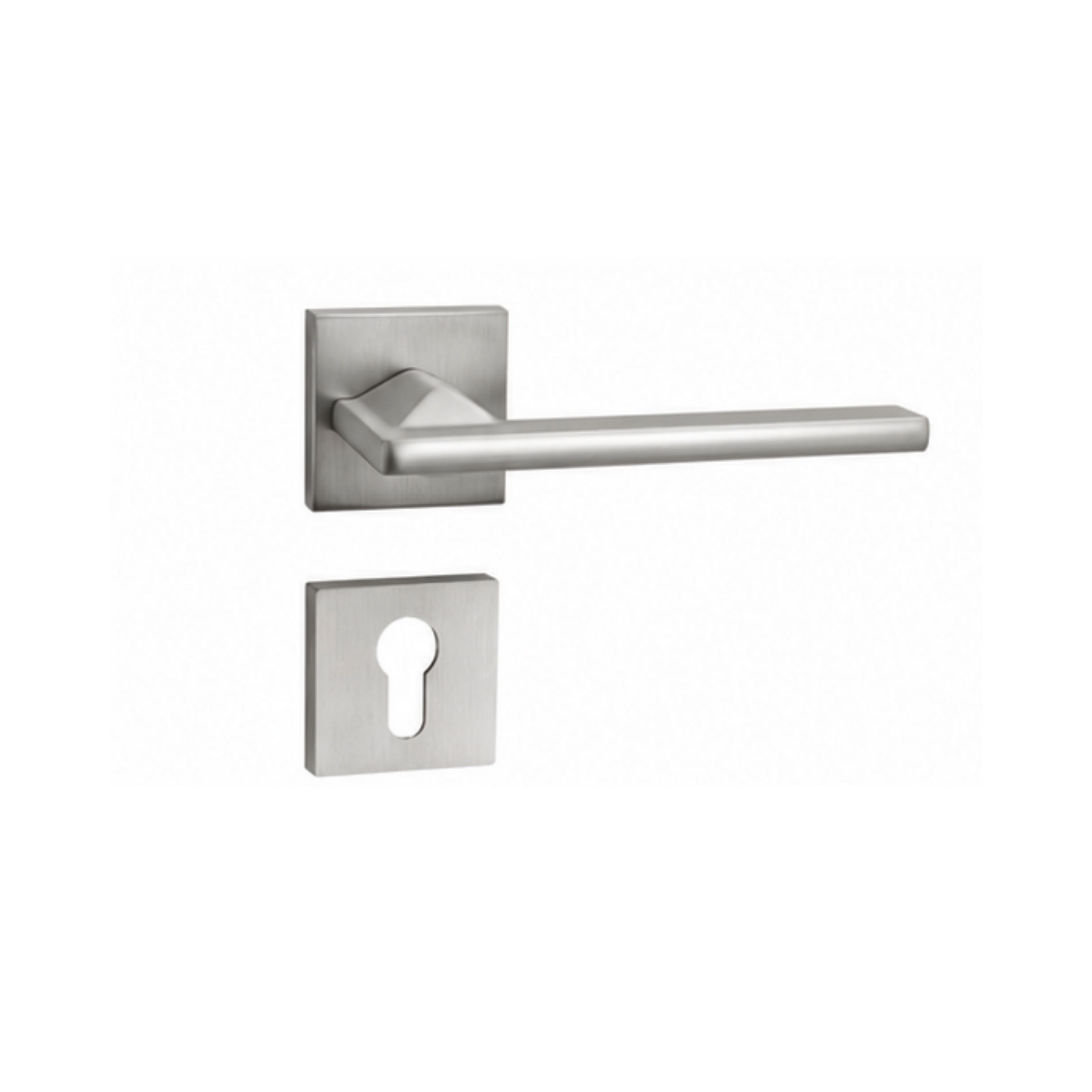 ZR220683 luxury zinc alloy door handle in Black, Black Satin Nickel and Matt Satin Nickel finishes. Premium modern hardware for elegant interiors.