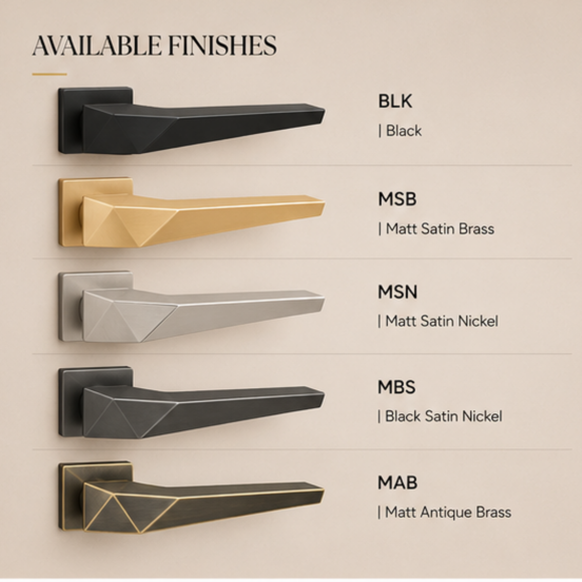ZR230469 luxury zinc alloy lock handle in Black, Satin Brass, Satin Nickel & Antique Brass finishes. Premium 155mm architectural hardware for interiors.