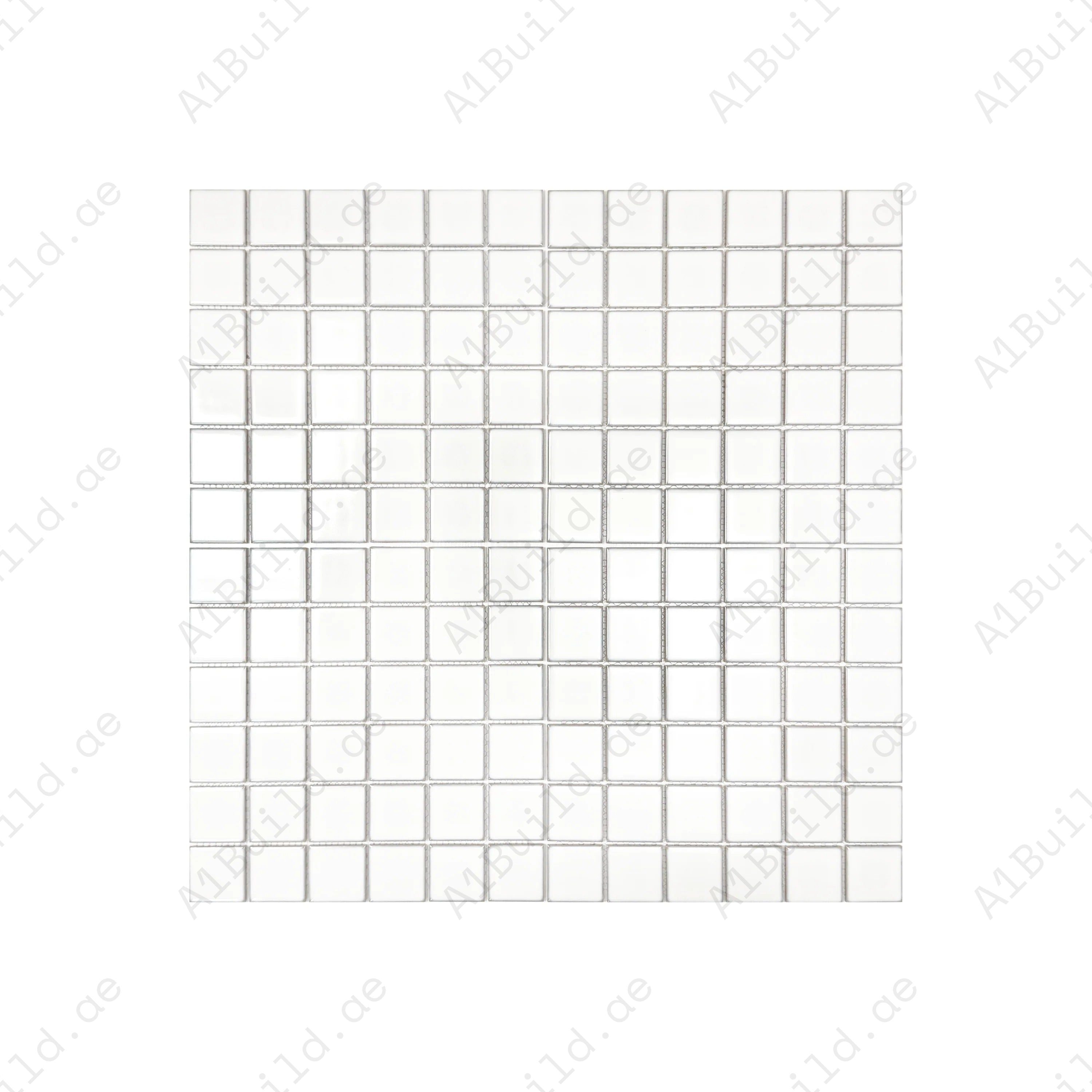 Zen White Crystalline Glazed Porcelain Mosaic – durable, slip-resistant tiles for swimming pools, spas & water features, offering luxury, safety & strength.