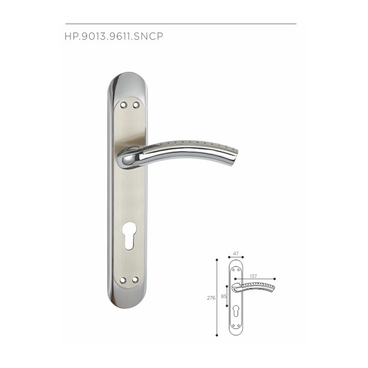 HP.9013.9611 – Premium Zinc Alloy Door Lock (SNCP)
