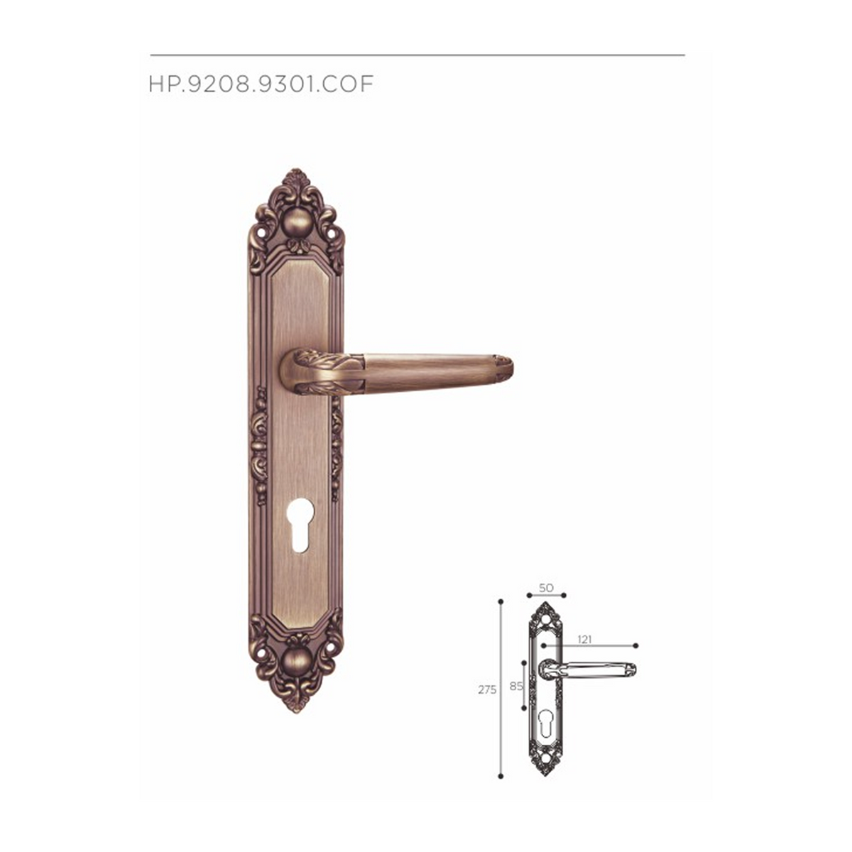 HP.9208.9310 – Premium Zinc Alloy Door Lock (DAB)