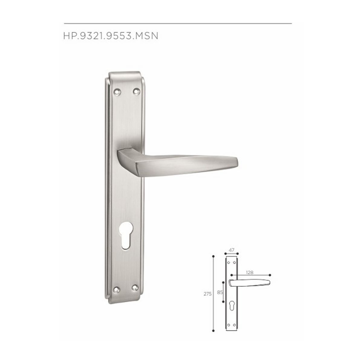 HP.9321.9553 – Premium Zinc Alloy Door Lock (MSN)