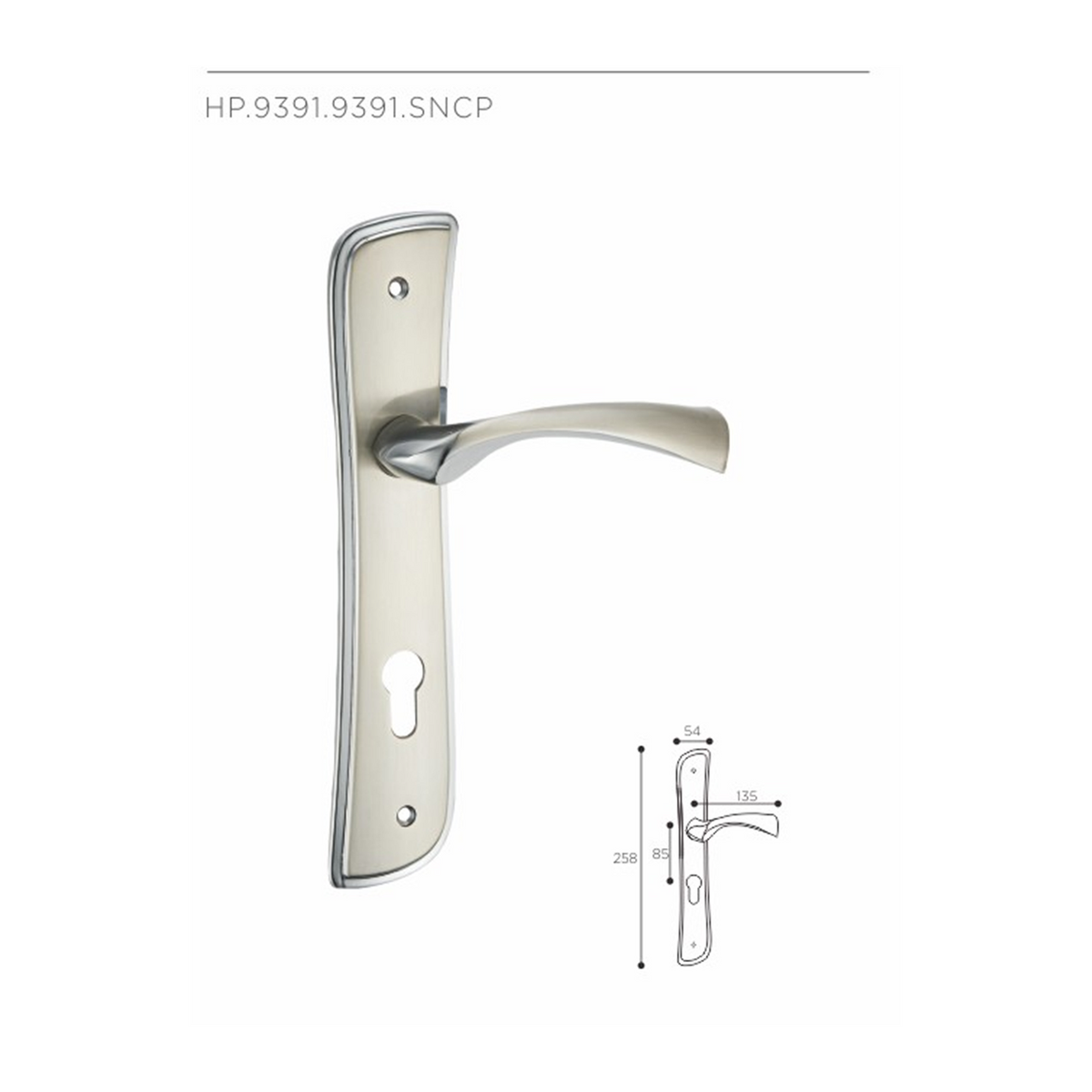 HP.9391.9391 – Premium Zinc Alloy Door Lock (SNCP)