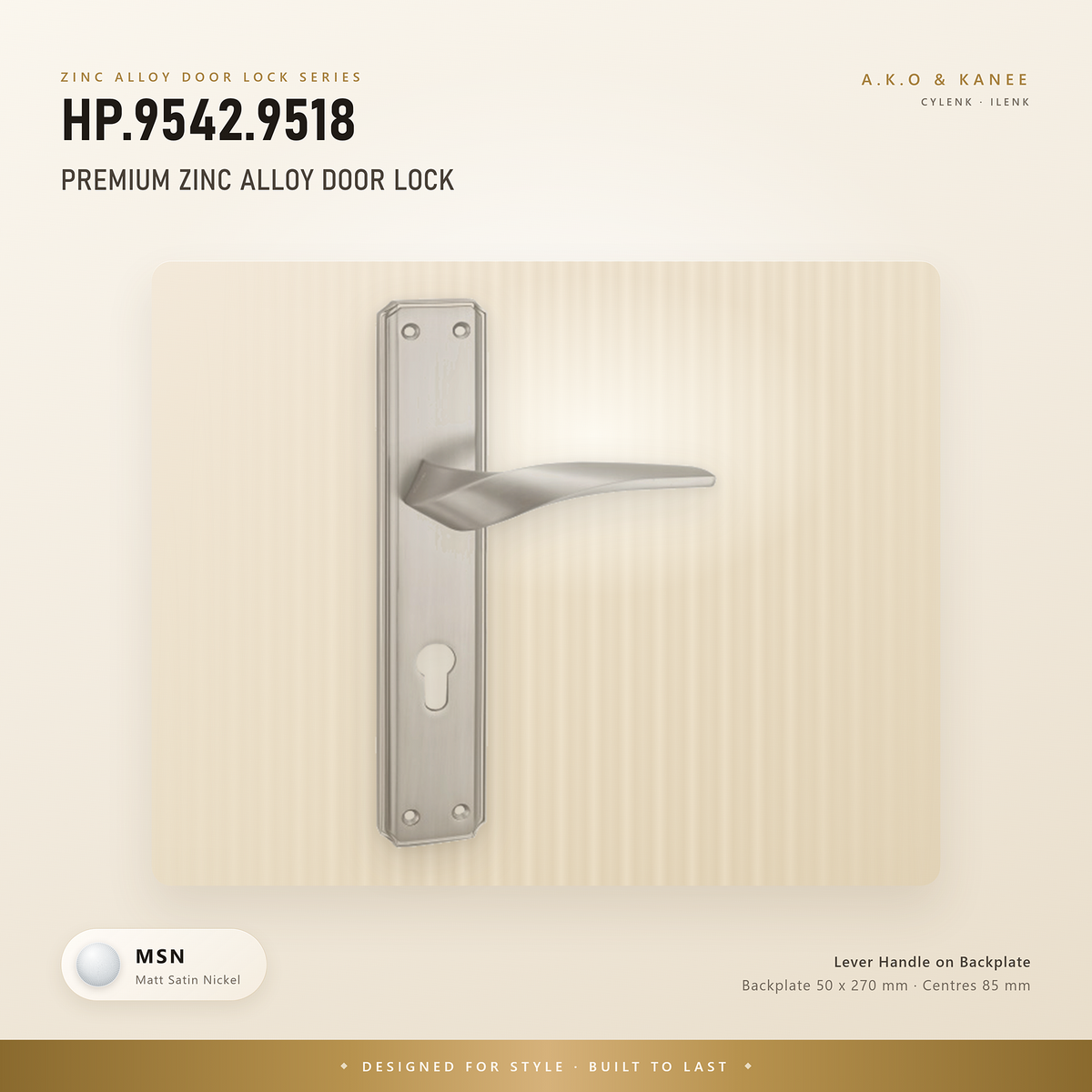 HP.9542.9518 – Premium Zinc Alloy Door Lock (MSN)