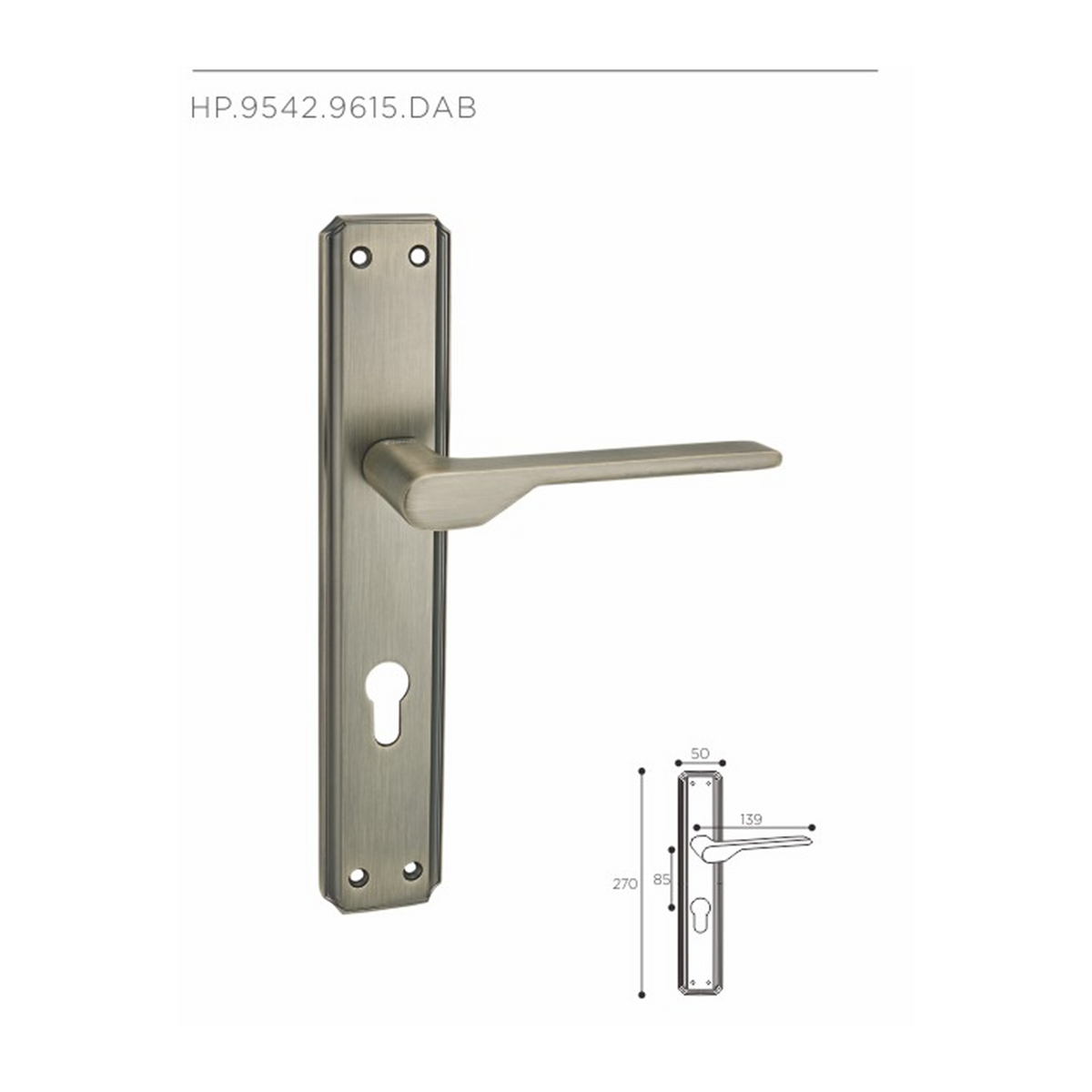 HP.9542.9615 – Premium Zinc Alloy Door Lock (DAB)