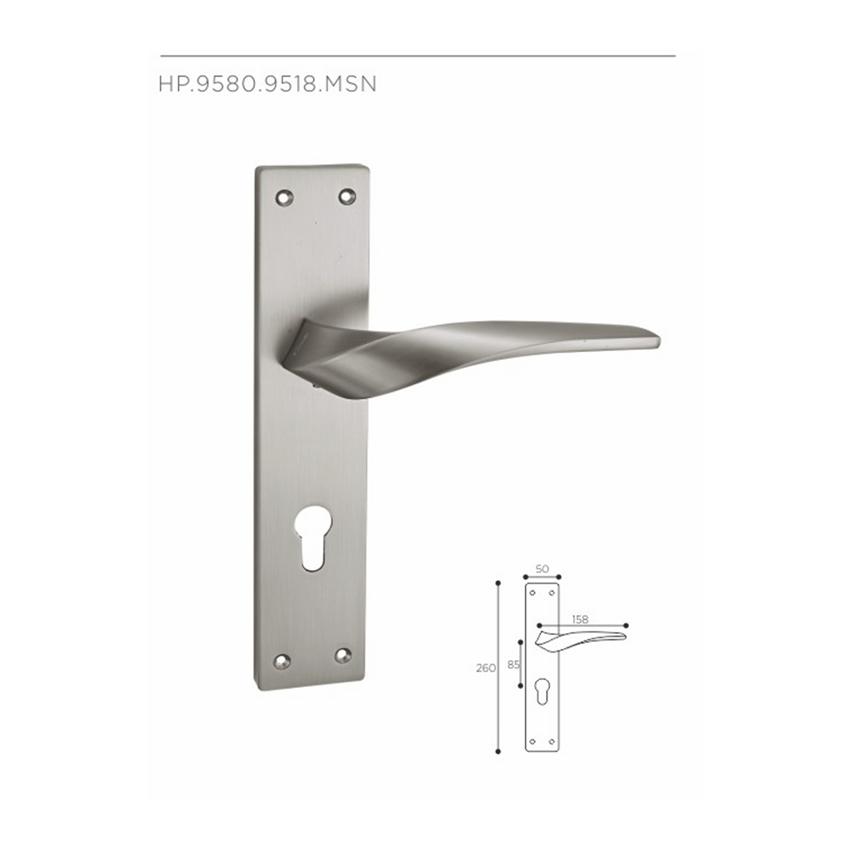 HP.9580.9518 – Premium Zinc Alloy Door Lock (MSN)