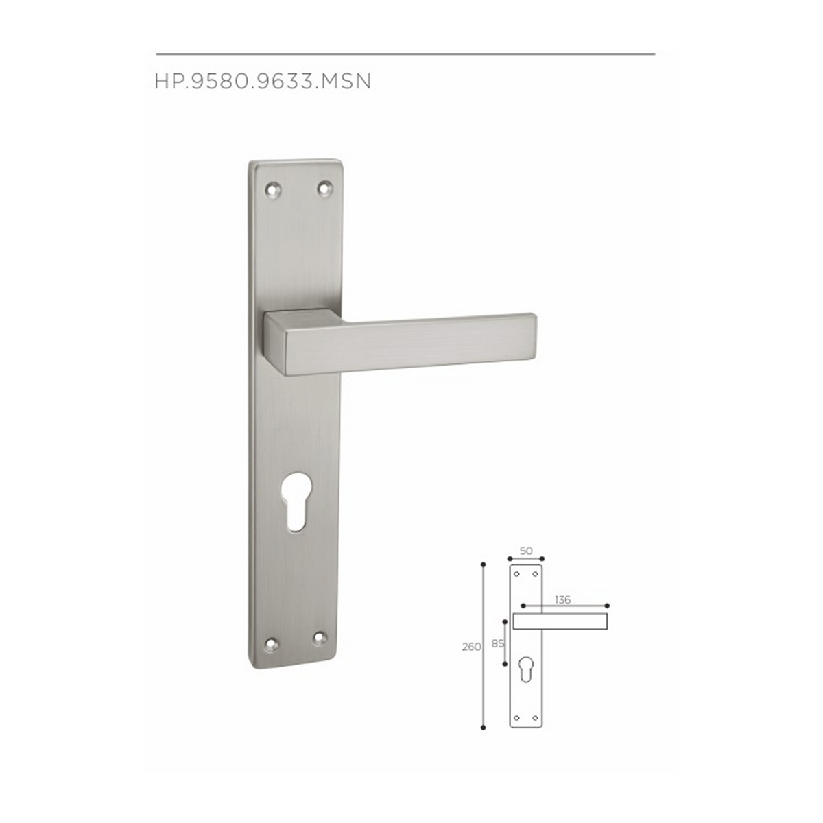 HP.9580.9633 – Premium Zinc Alloy Door Lock (MSN)