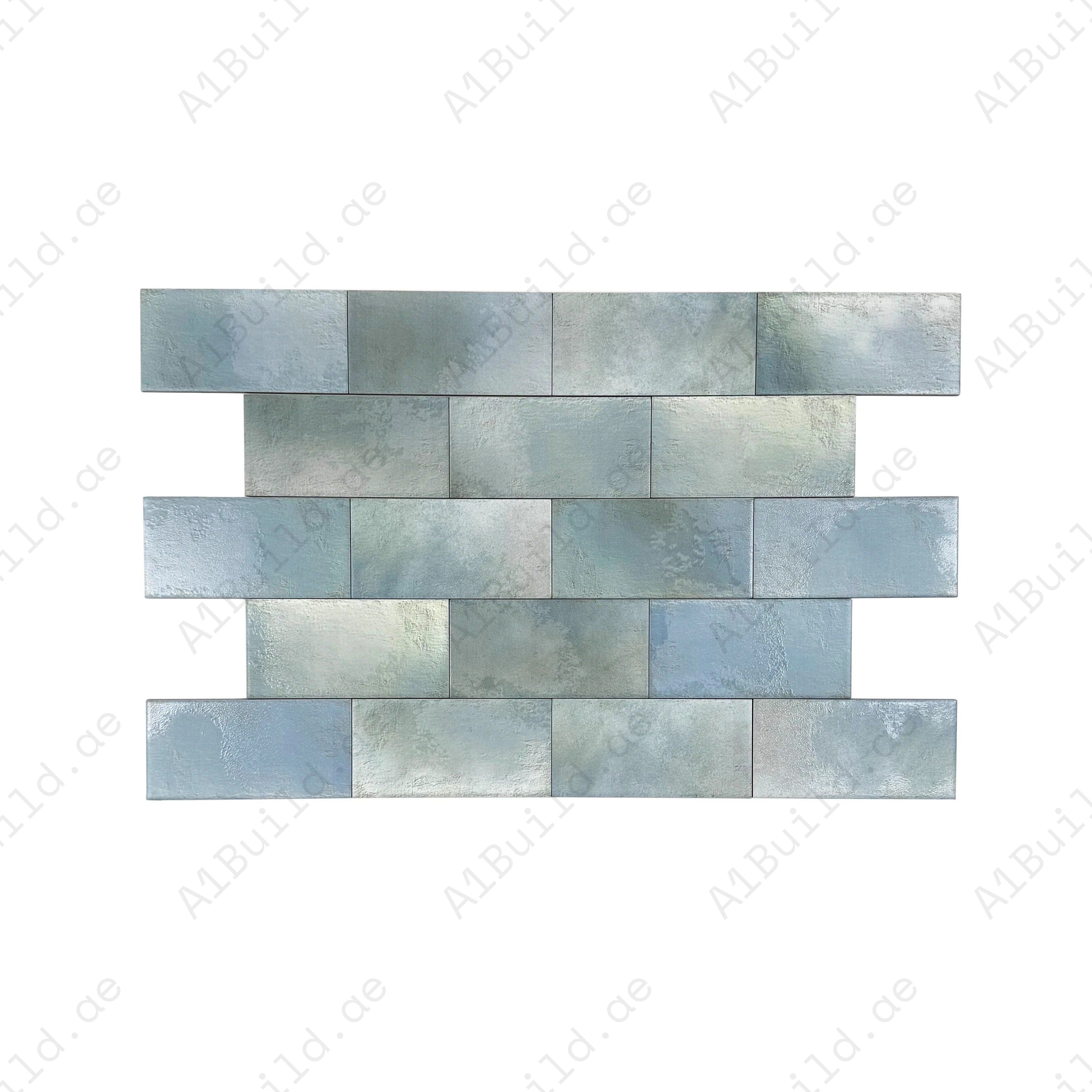 Seafoam Mint Matte Ceramic Artisanal Tile