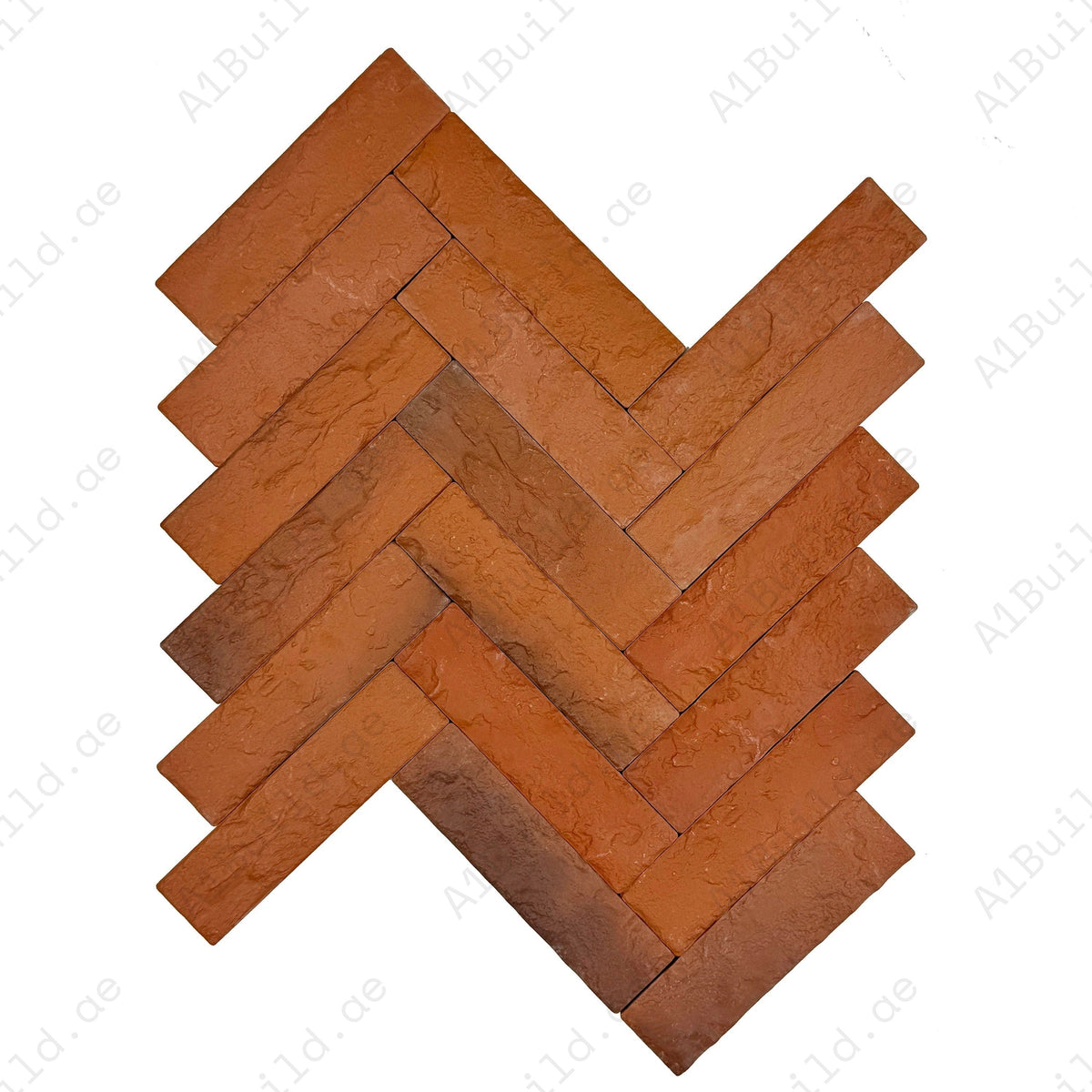 Barn Red Color Tile Florence Grace Maroon, Barn Red & Pecan Brown Ceramic Artificial Tile