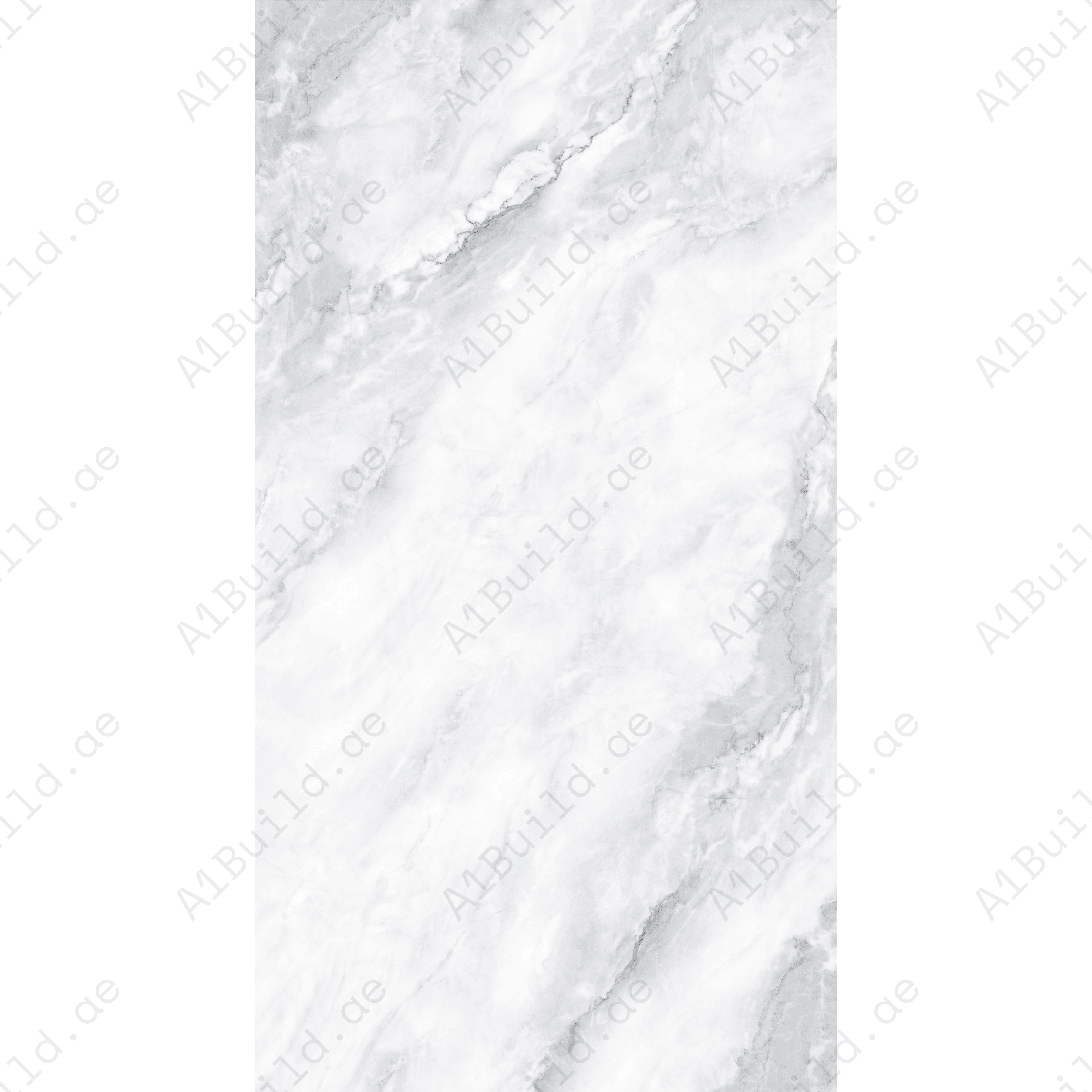 lpine Frost 160x320cm 12mm book-match glossy porcelain slab with frosty white tones and elegant veining. Perfect for walls, countertops, and luxury spaces.