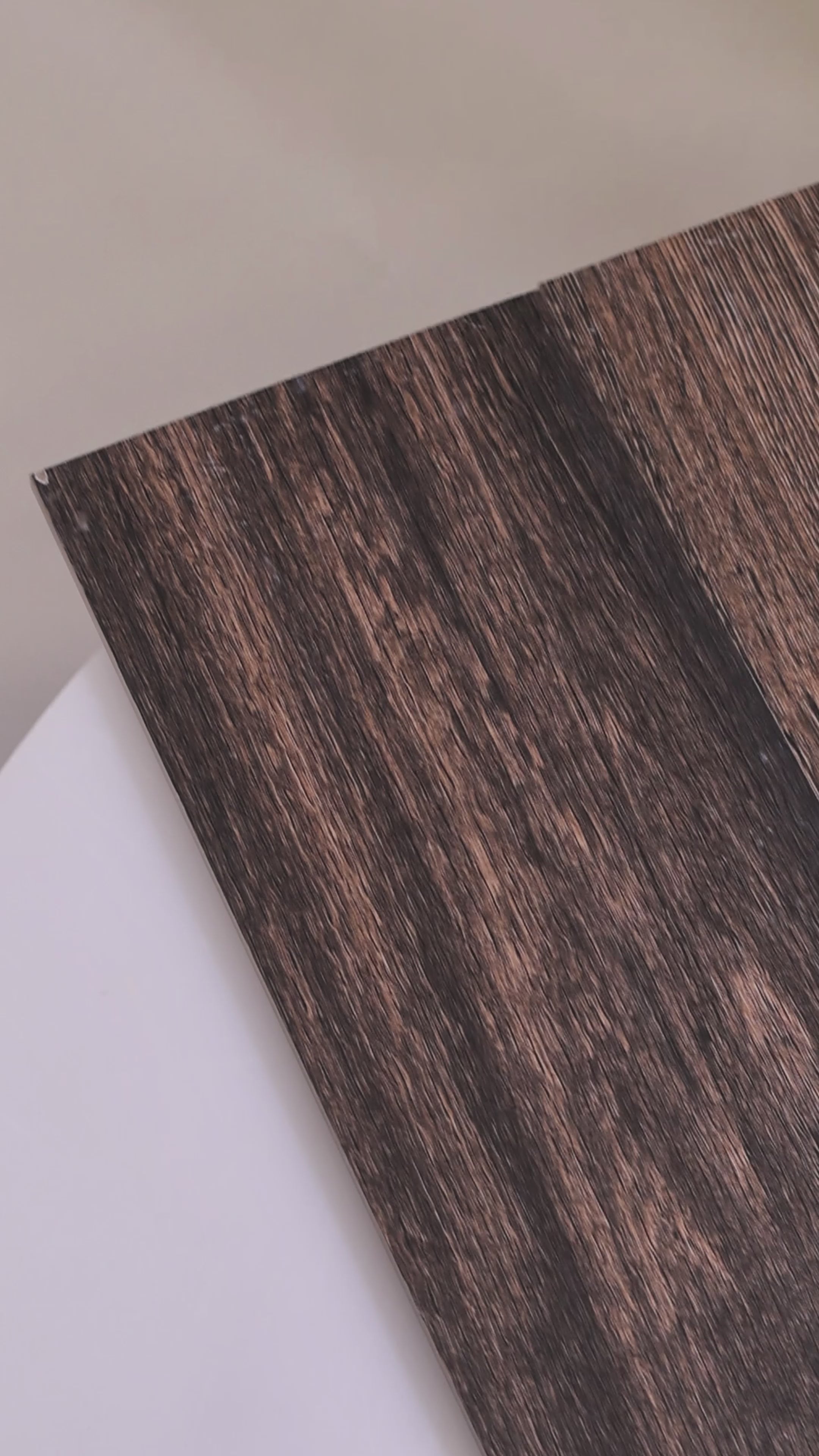 Karvel Weng 20x12cm porcelain tile with 09mm thickness. Deep wenge-brown tone, durable and elegant for walls, kitchens, and modern interiors.
