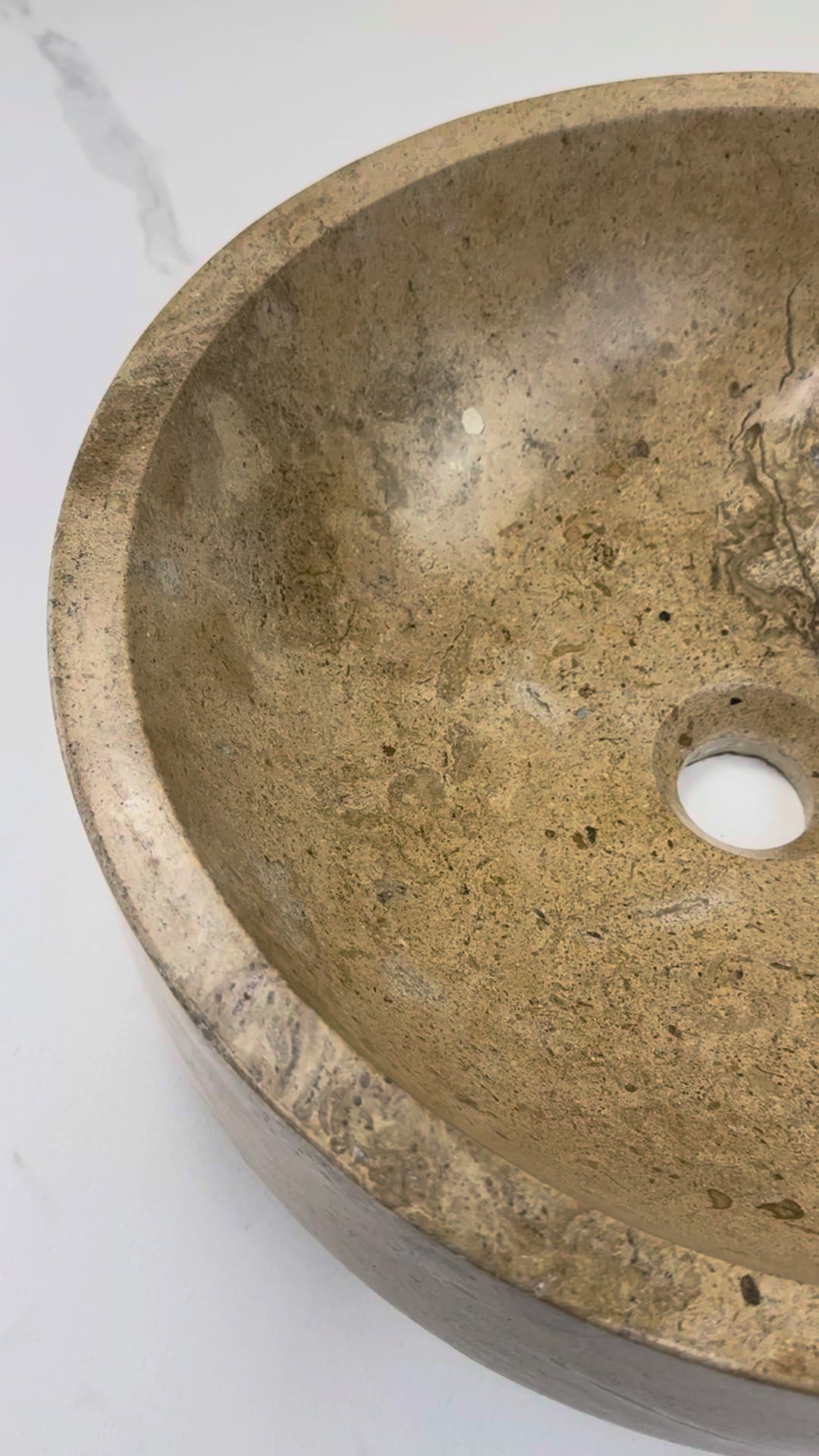 Elevate bathroom spaces with the Marble Muse Classic Beige Bowl Wash Basin, crafted from premium polished marble for timeless luxury, durability, and modern elegance.