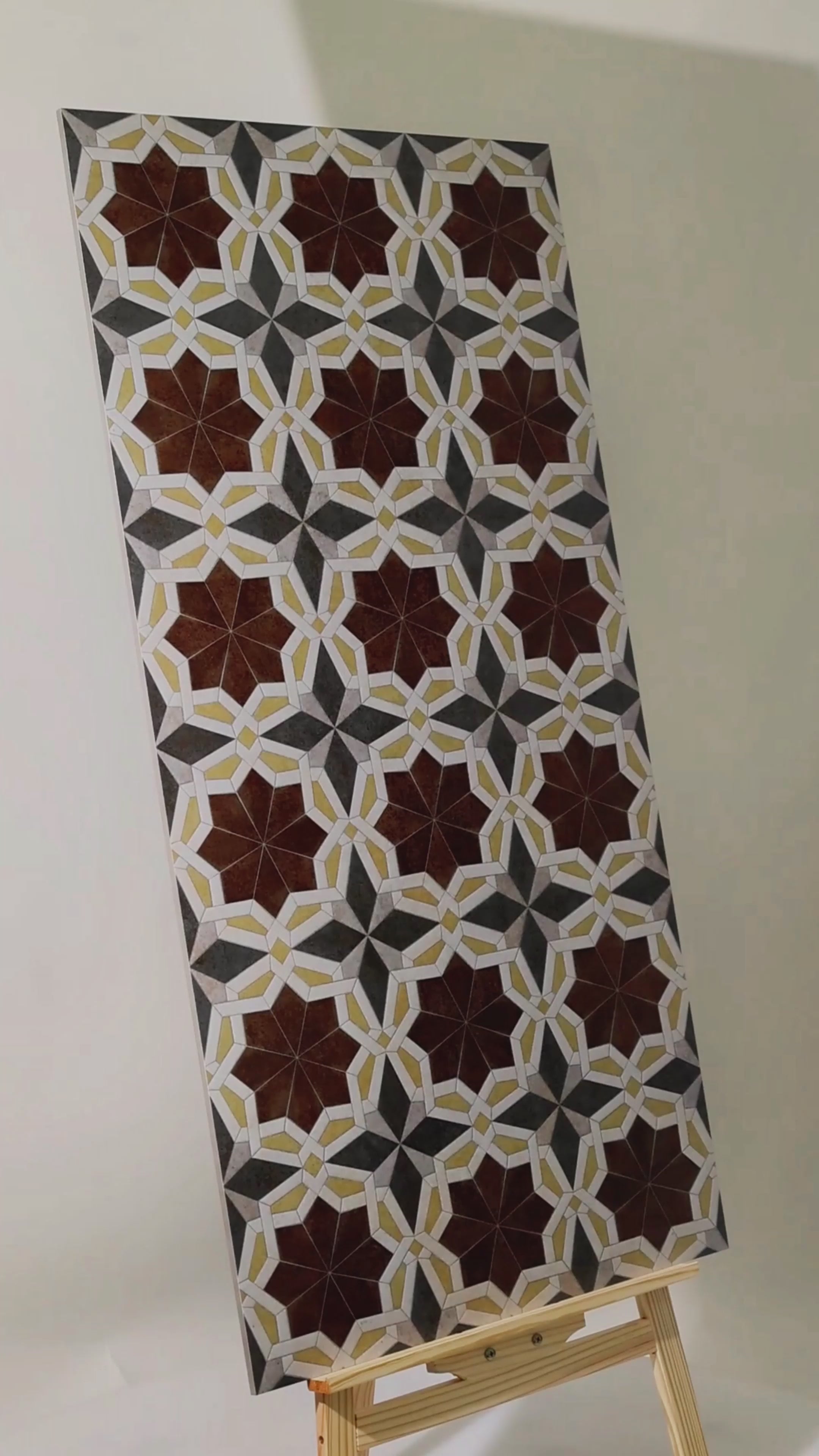 Grescon Brown Porcelain Tile 60x120cm with Crafttech finish. Premium 9mm thickness, durable and stylish. Perfect for walls and floors.